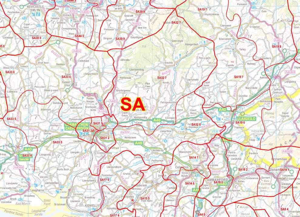 South Wales Postcode Sector Map S5 Map Logic 6296