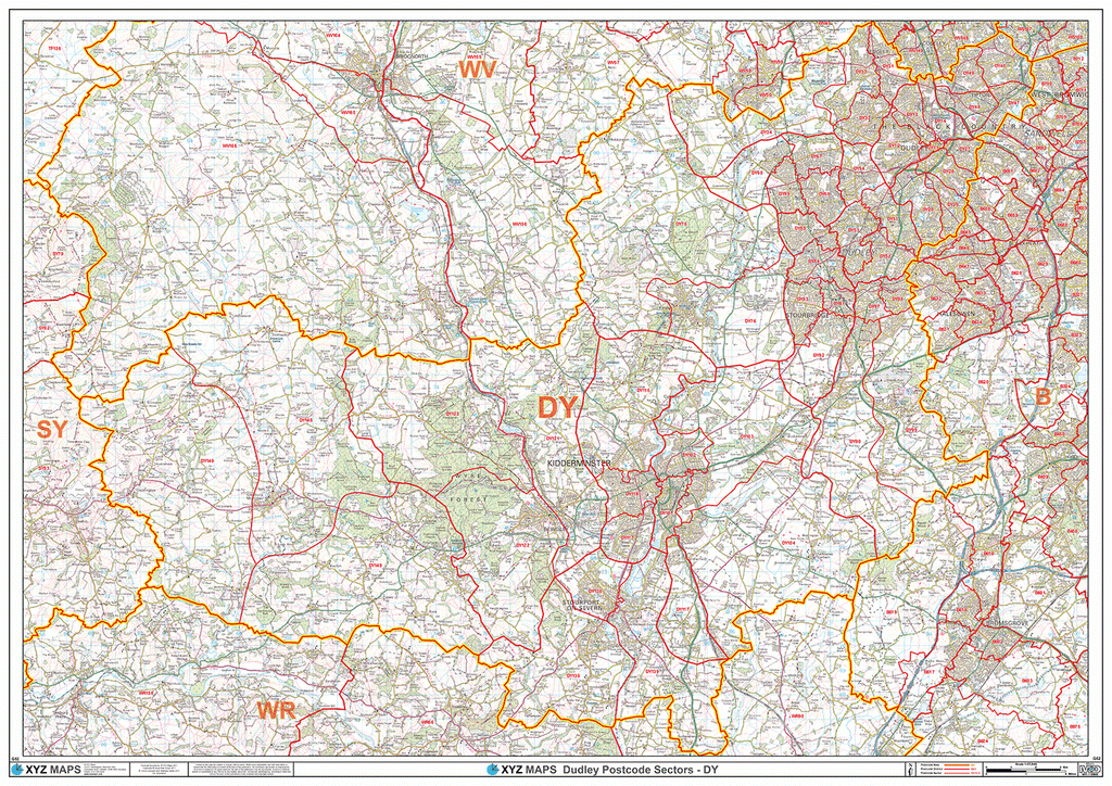 Dudley Postcode Map (DY) – Map Logic