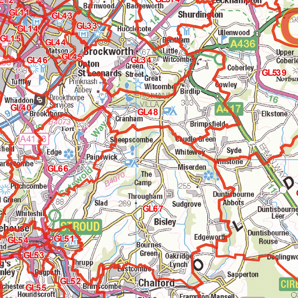 Gloucester Postcode Map Gl Map Logic 5611
