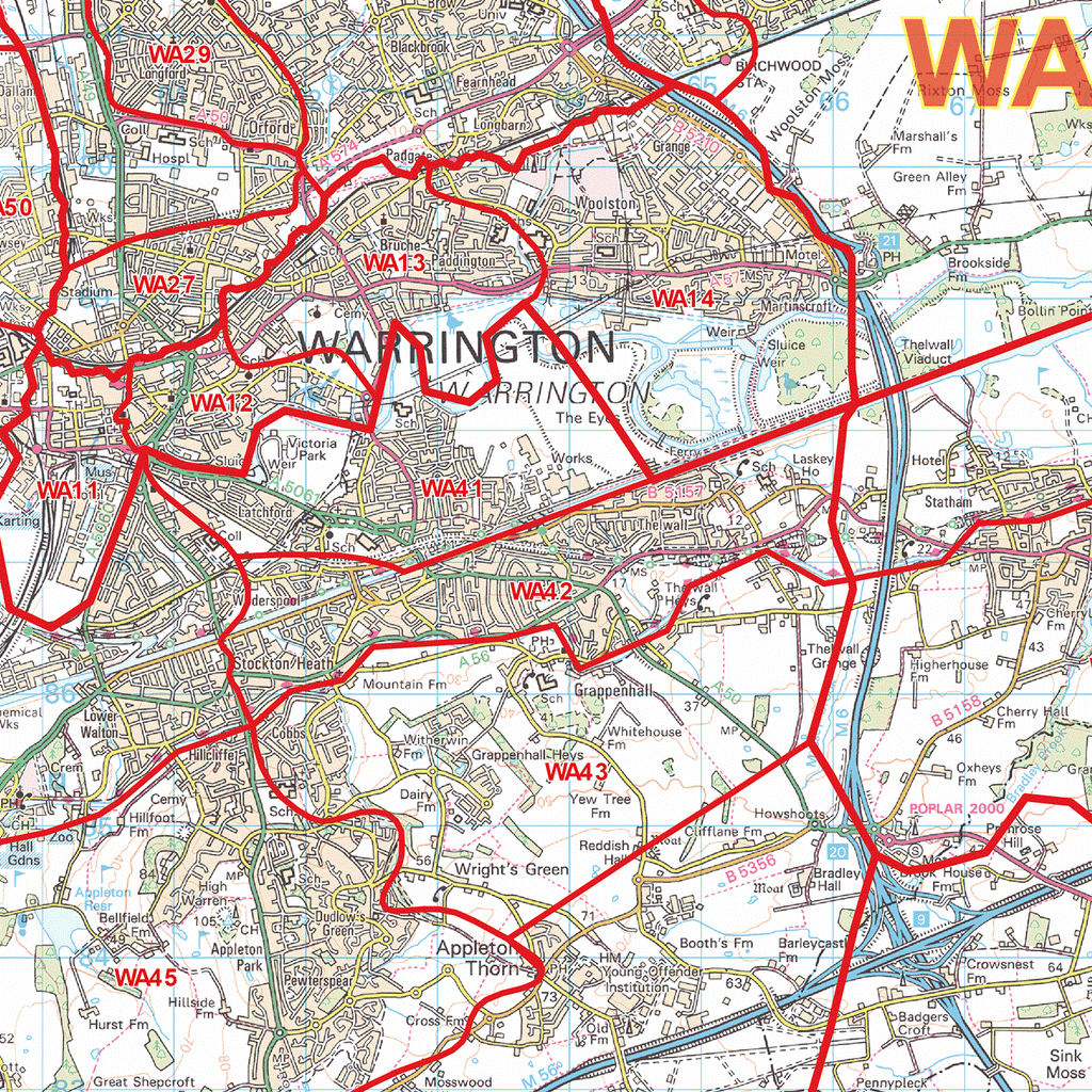 warrington-postcode-map-wa-map-logic