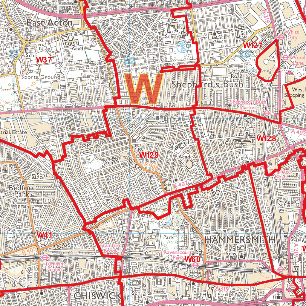 West London Postcode Map W Map Logic 8110