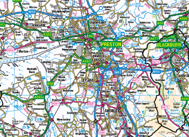 Lancashire County Map (2021) – Map Logic