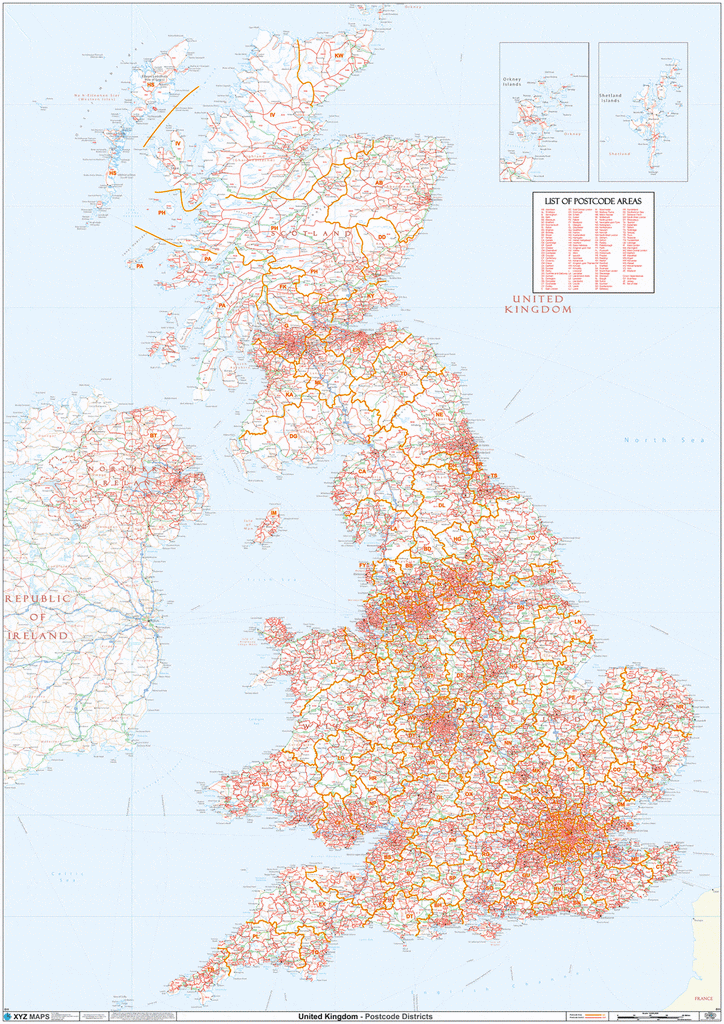 UK Postcode District Map – Map Logic