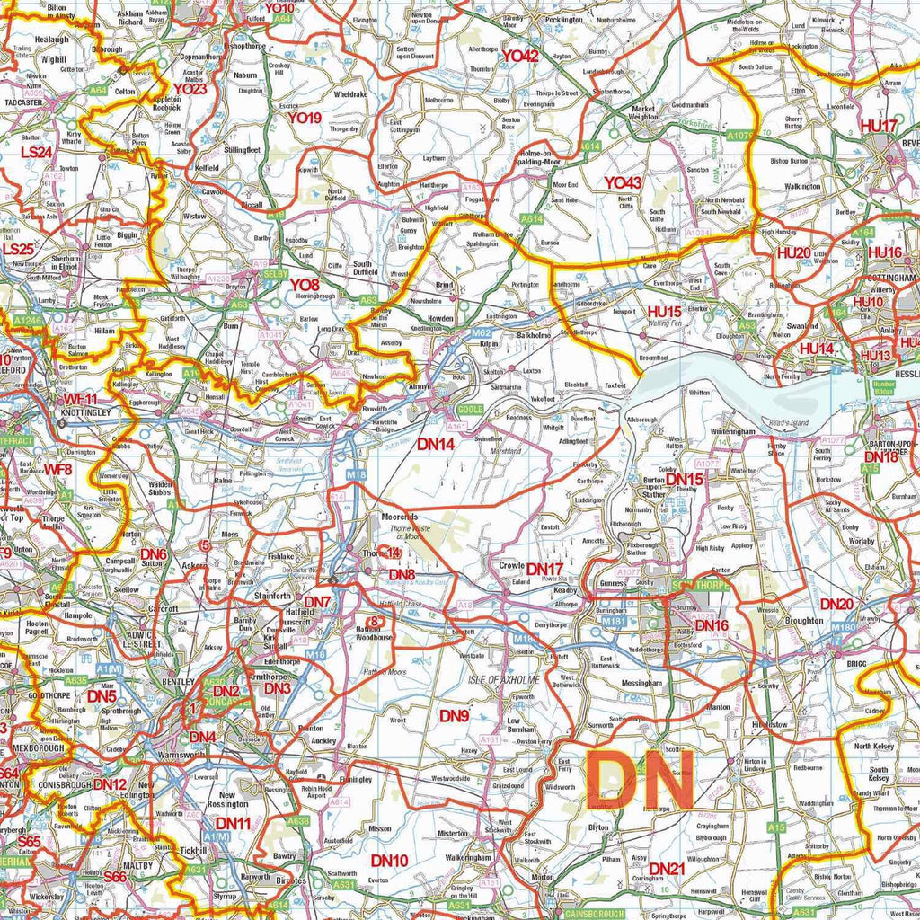 Northern England Postcode District Map D4 Map Logic 6109