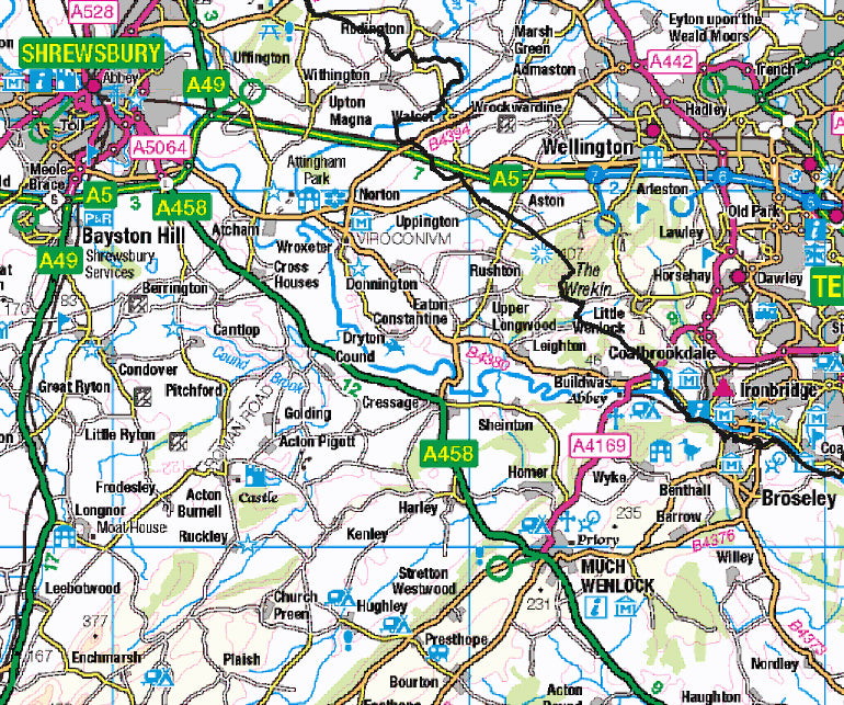 Shropshire County Map (2021) – Map Logic