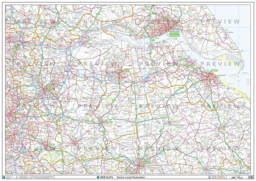 DN Postcode Map for the Doncaster Postcode Area GIF or PDF Download ...