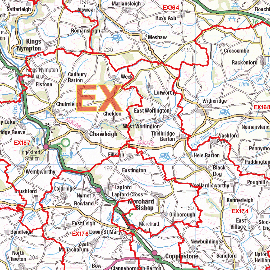 Exeter Postcode Map (EX) – Map Logic