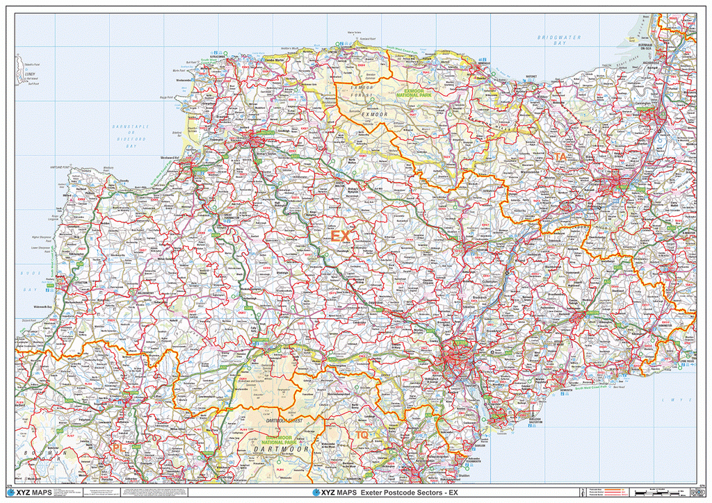 Exeter Postcode Map (EX) – Map Logic