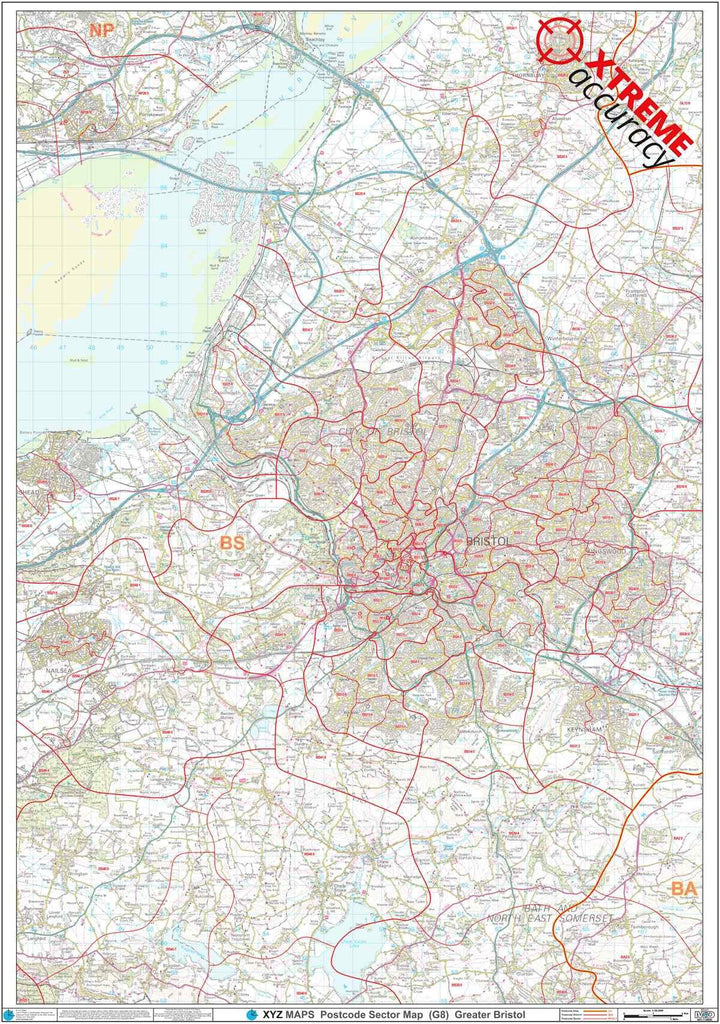 Greater Bristol Postcode Area Sector Map (G8) – Map Logic