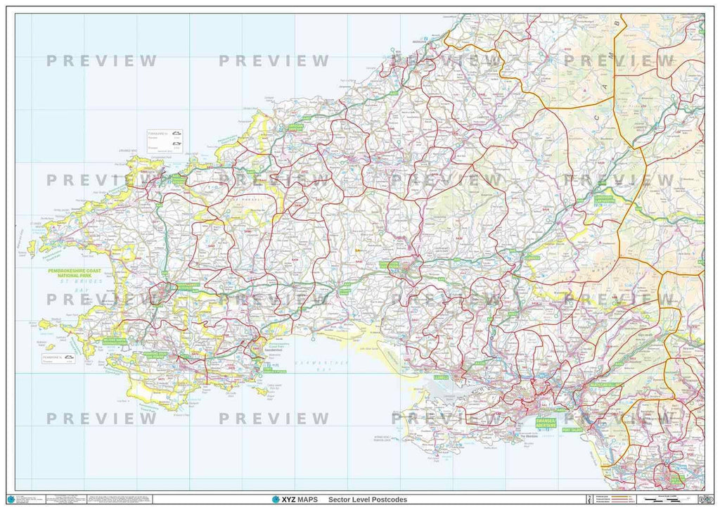 Sa Postcode Map For The Swansea Postcode Area Gif Or Pdf Download – Map 