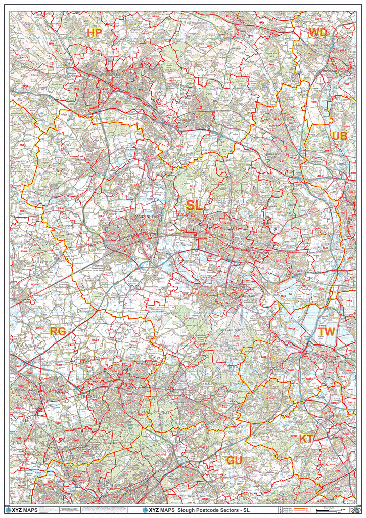 Slough Postcode Map (SL) – Map Logic