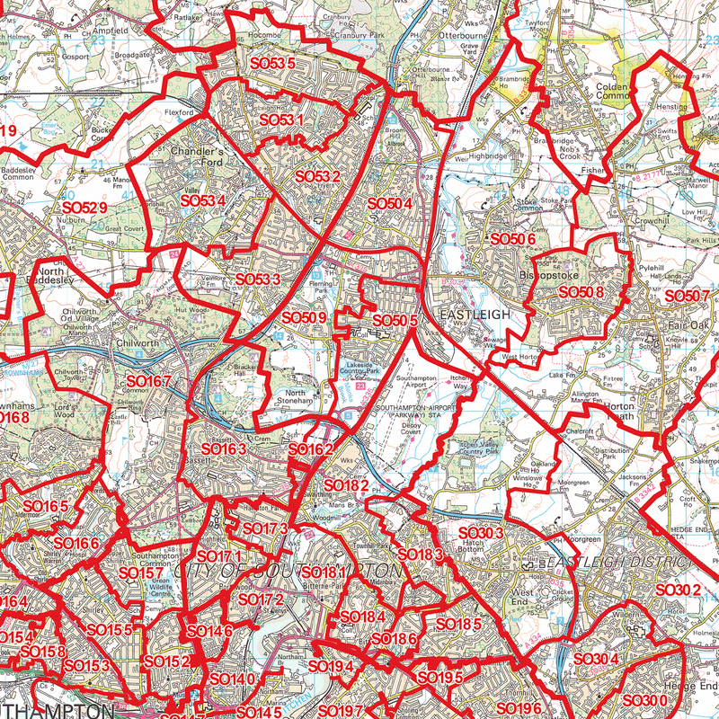 Southampton Postcode Map (SO) – Map Logic