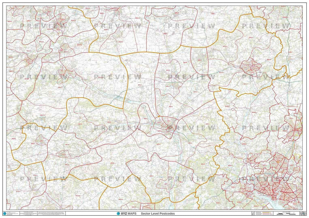 SP Postcode Map for the Salisbury Postcode Area GIF or PDF Download ...