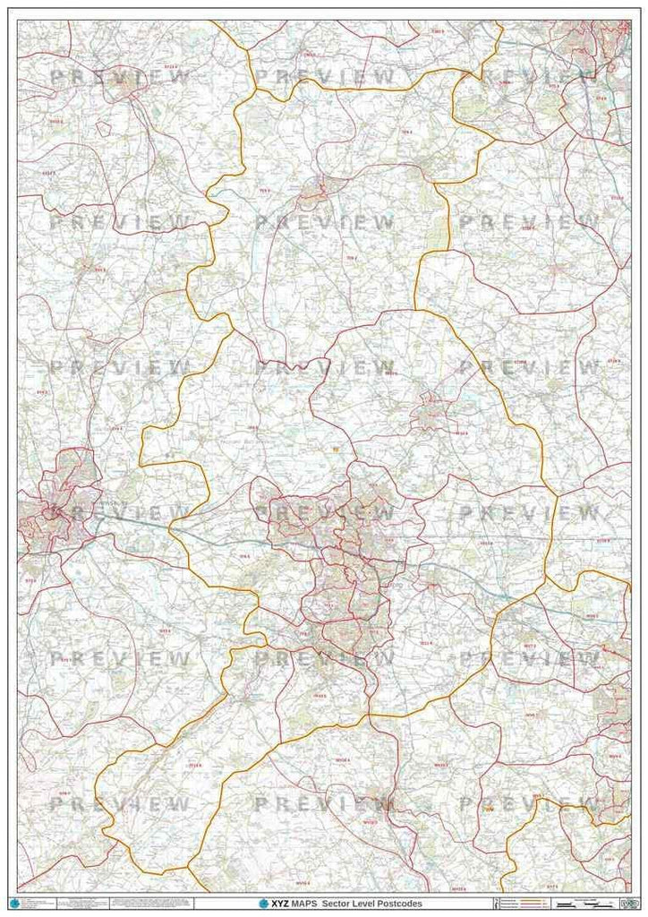 TF Postcode Map for the Telford Postcode Area GIF or PDF Download – Map ...