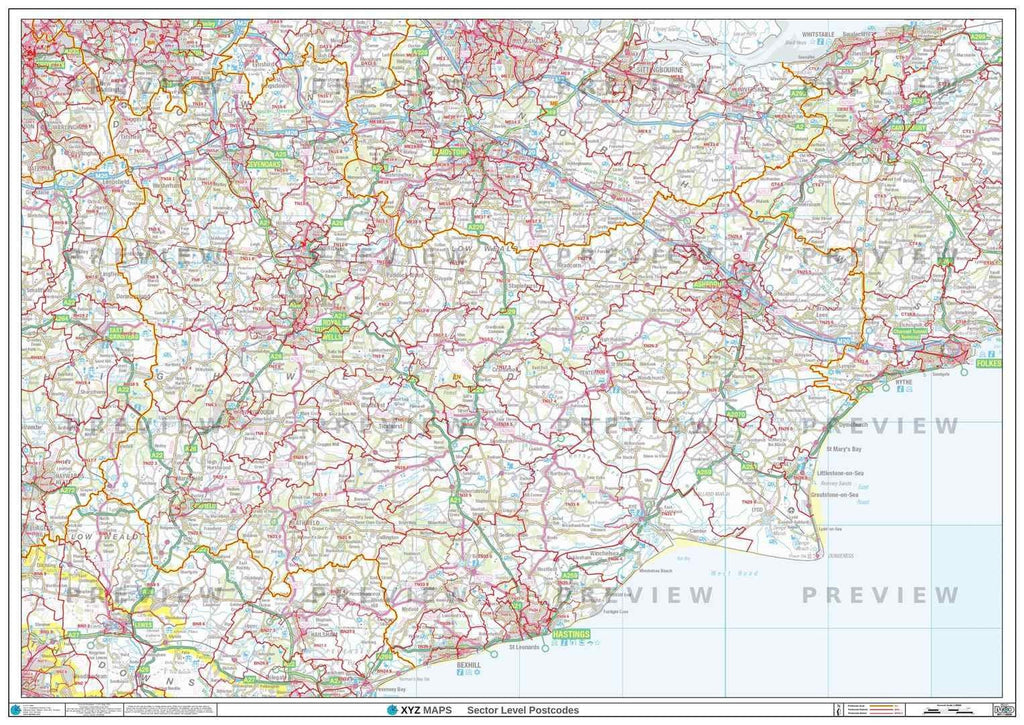 TN Postcode Map for the Tonbridge Postcode Area GIF or PDF Download ...